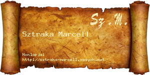 Sztraka Marcell névjegykártya