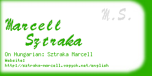 marcell sztraka business card